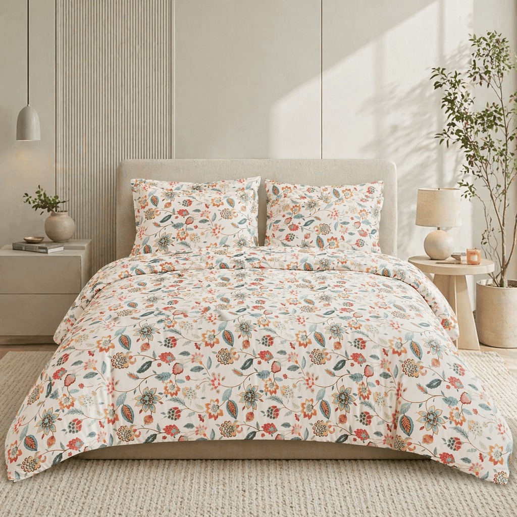 Reysha Digital Print Colour Premium Cotton Bedsheet -Iran's Persian Garden ( Thread Count 400 )
