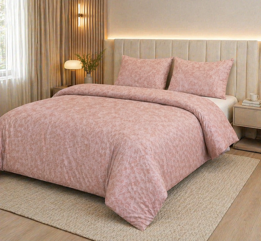 Reysha Digital Print Colour Premium Cotton Bedsheet - Paisley Rose ( Thread Count 400 )