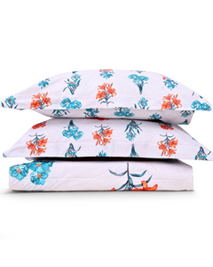 Reysha Digital Print Colour Premium Cotton Bedsheet - Floral Bliss ( Thread Count 300 )