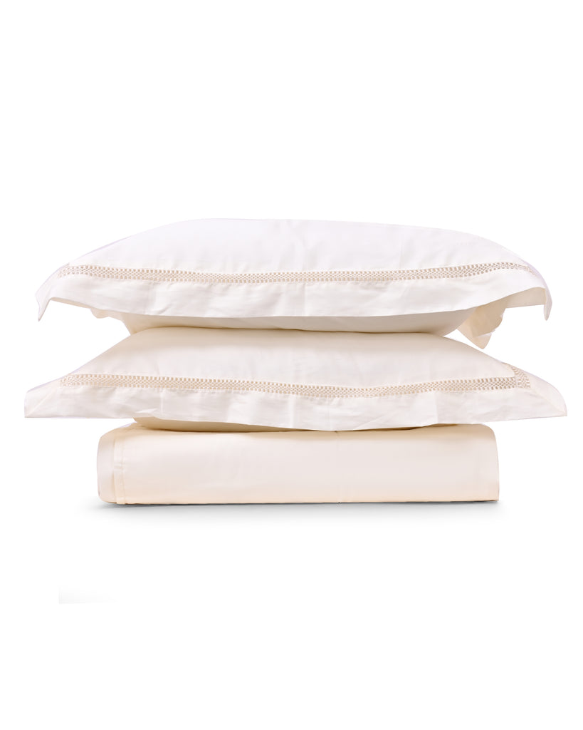 Reysha Solid Colour Premium Cotton Bedsheet - Sunlight Honey ( Thread Count 300 )