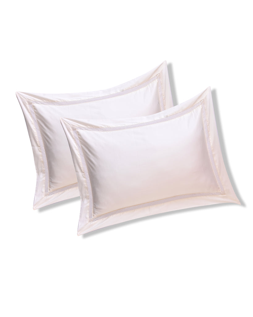 Reysha Solid Colour Premium Cotton Bedsheet - Sunlight Honey ( Thread Count 300 )