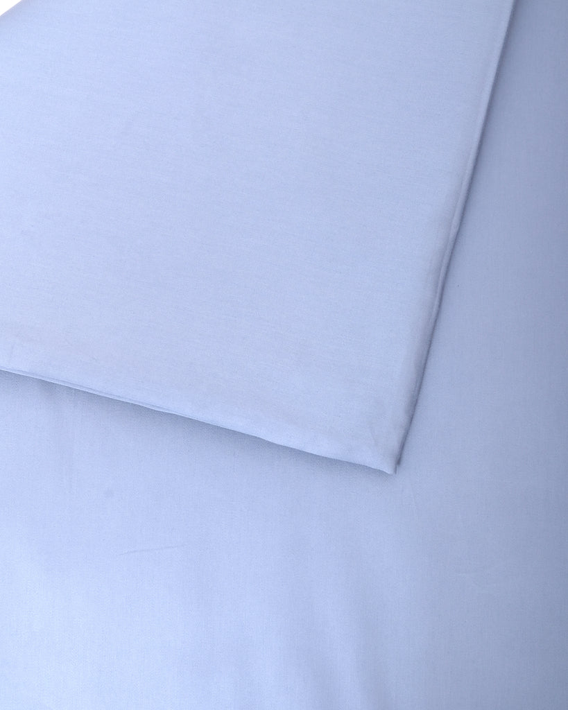 Reysha Solid Colour Premium Cotton Bedsheet - Sky ( Thread Count 300 )