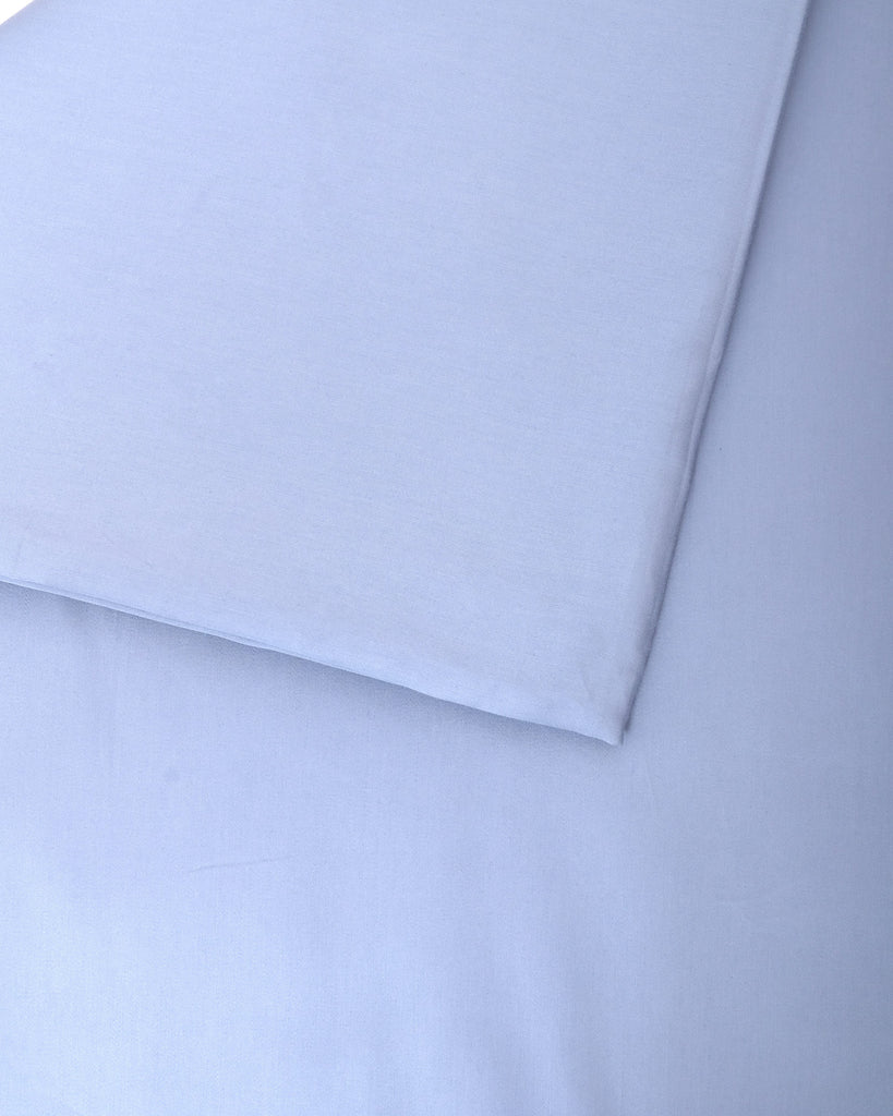 Reysha Solid Colour Premium Cotton Bedsheet - Sky ( Thread Count 300 )