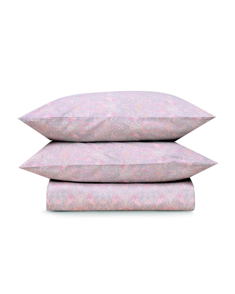 Reysha Digital Print Colour Premium Cotton Bedsheet - Paisley Sage ( Thread Count 400 )