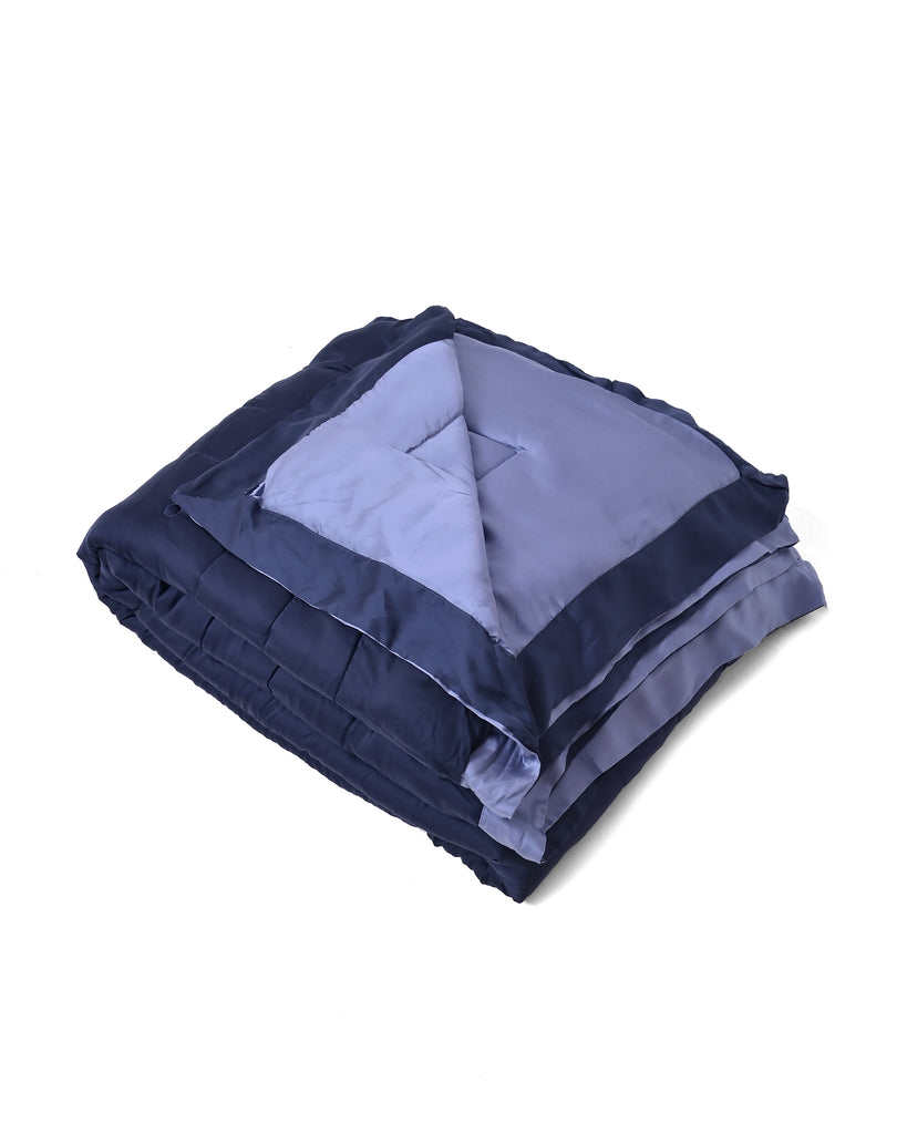 Reysha Comforter Premium Polyster - Navy & Sky ( Thread Count 320 )