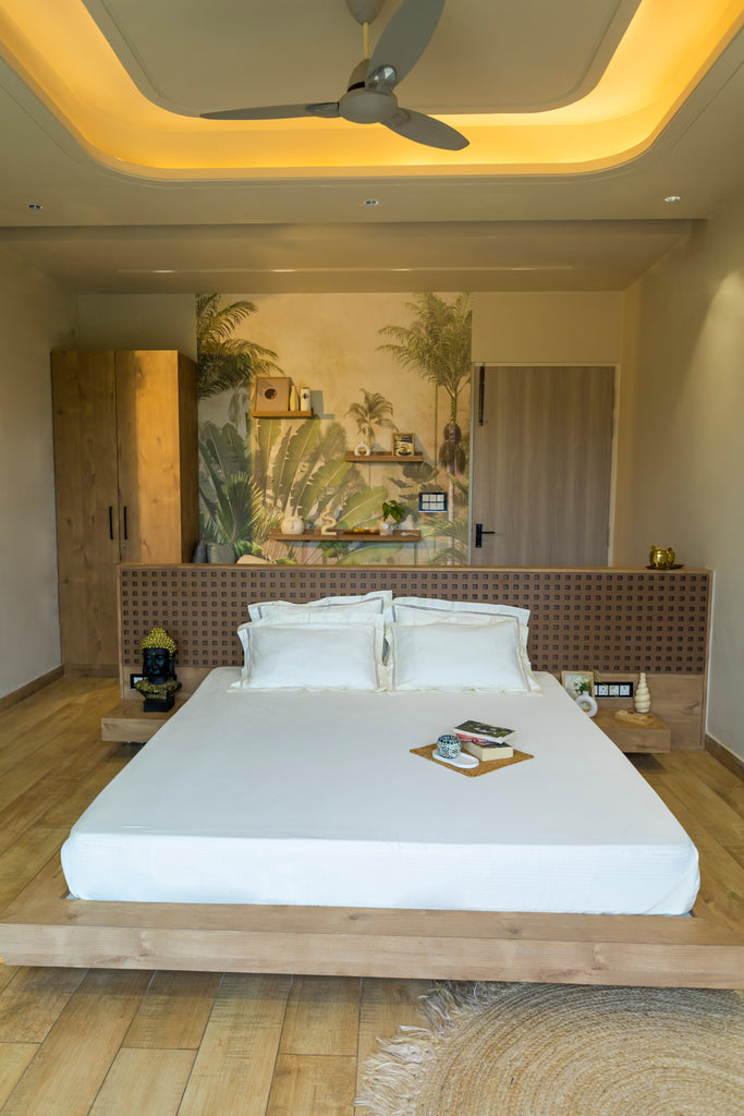 Jacquard Checkmate- Ivory 400 TC