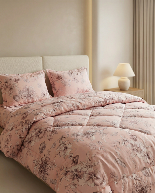 Reysha Digital Print Colour Premium Cotton Bedsheet - France's Fleurs De Paris ( Thread Count 400 )