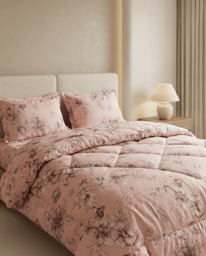 Reysha Digital Print Colour Premium Cotton Bedsheet - France's Fleurs De Paris ( Thread Count 400 )