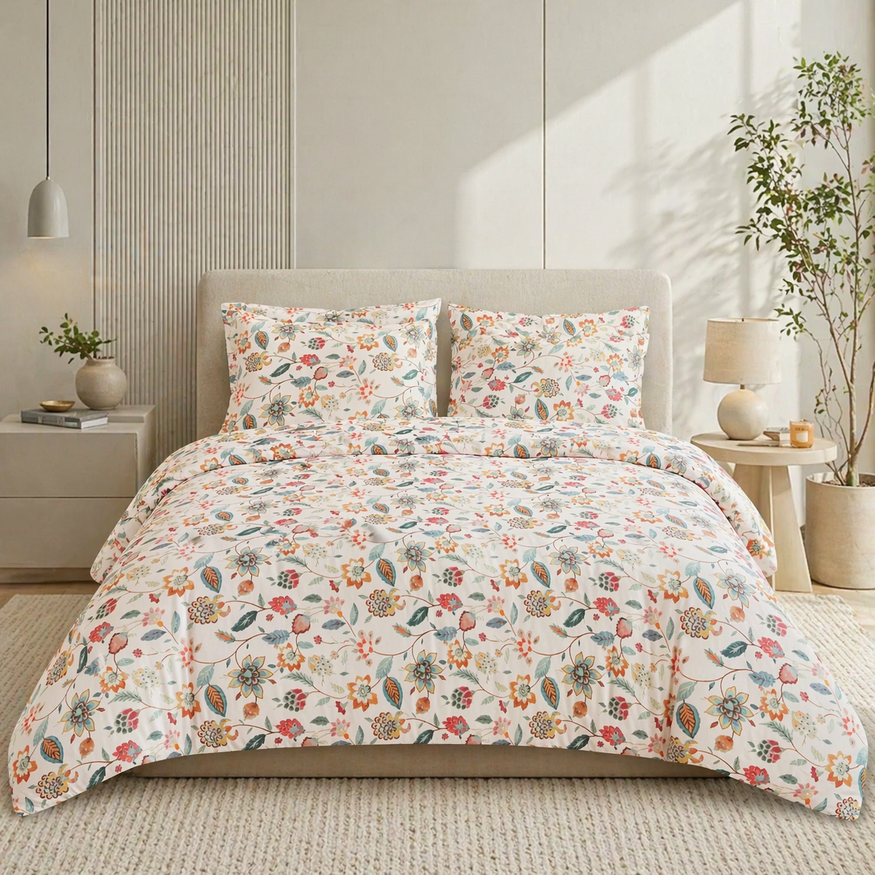 Reysha Digital Print Colour Premium Cotton Bedsheet -Iran's Persian Garden ( Thread Count 400 )