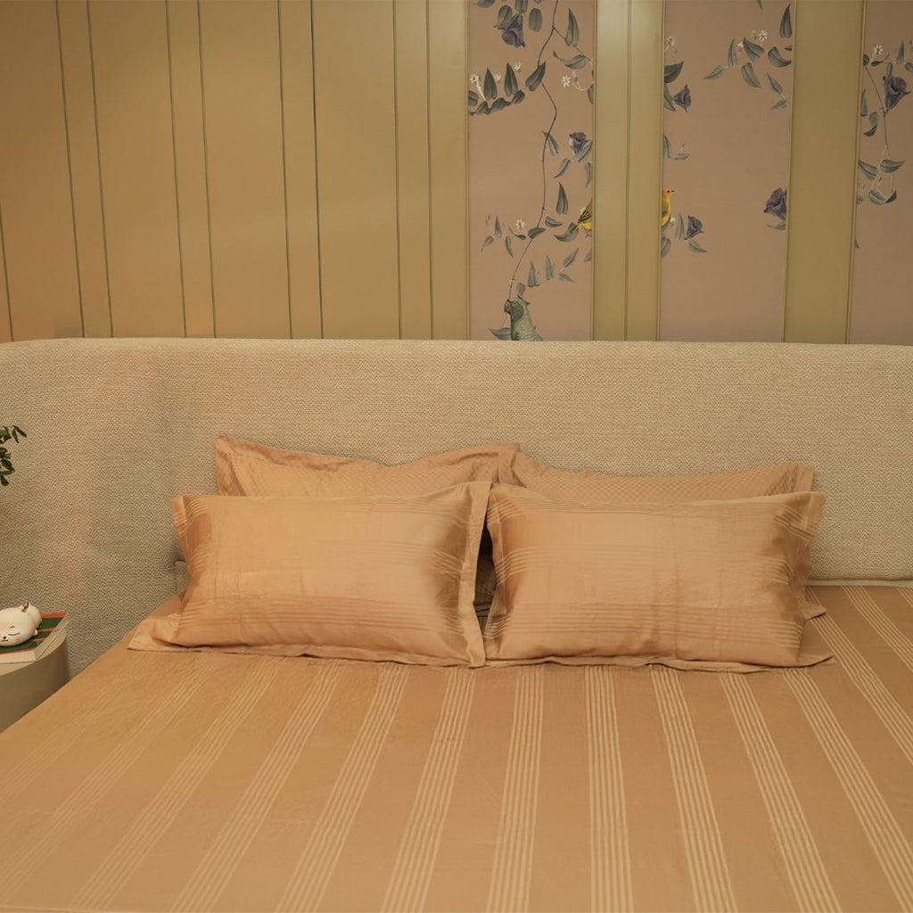 Jacquard Luxe Lines – Sand 400 TC