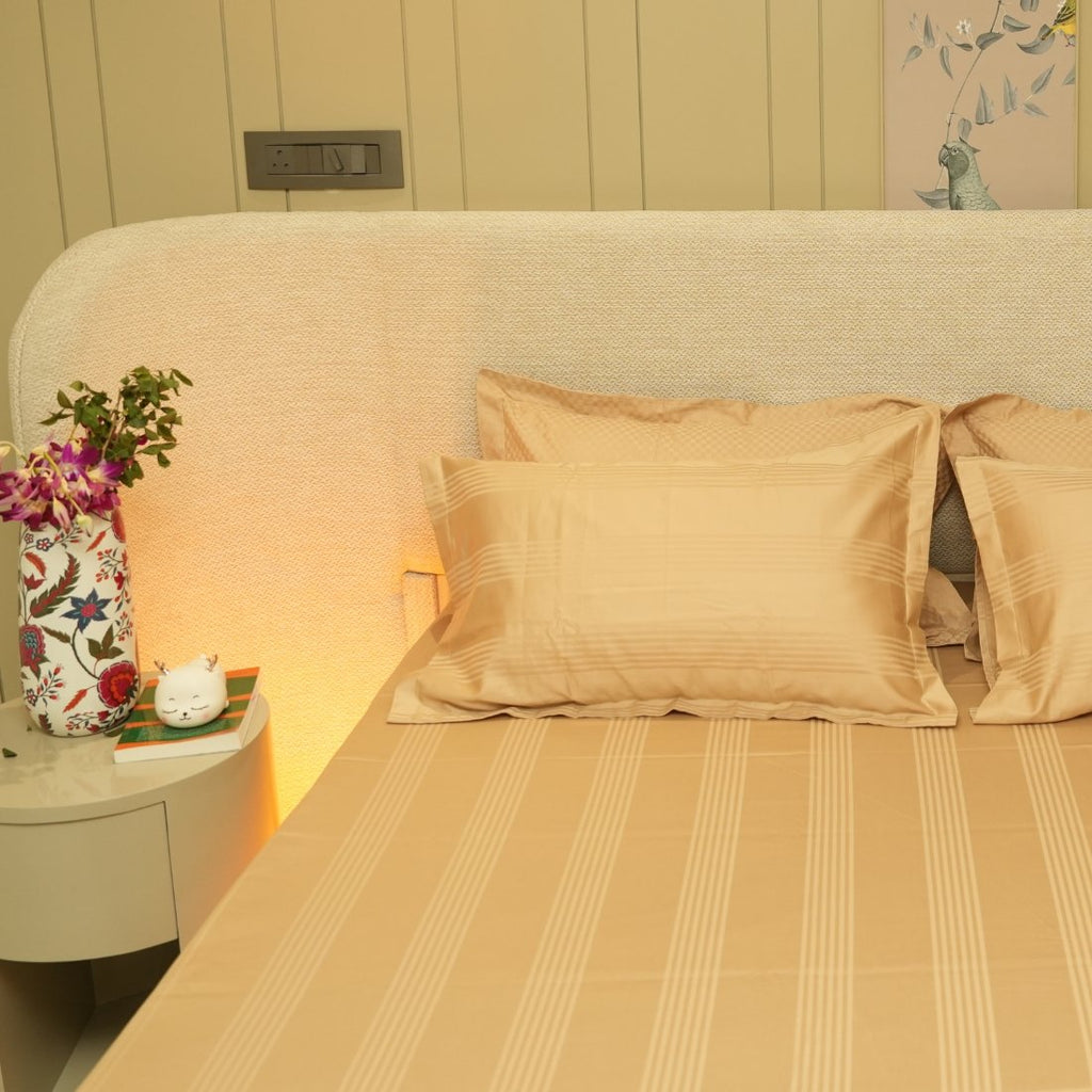 Jacquard Luxe Lines – Sand 400 TC