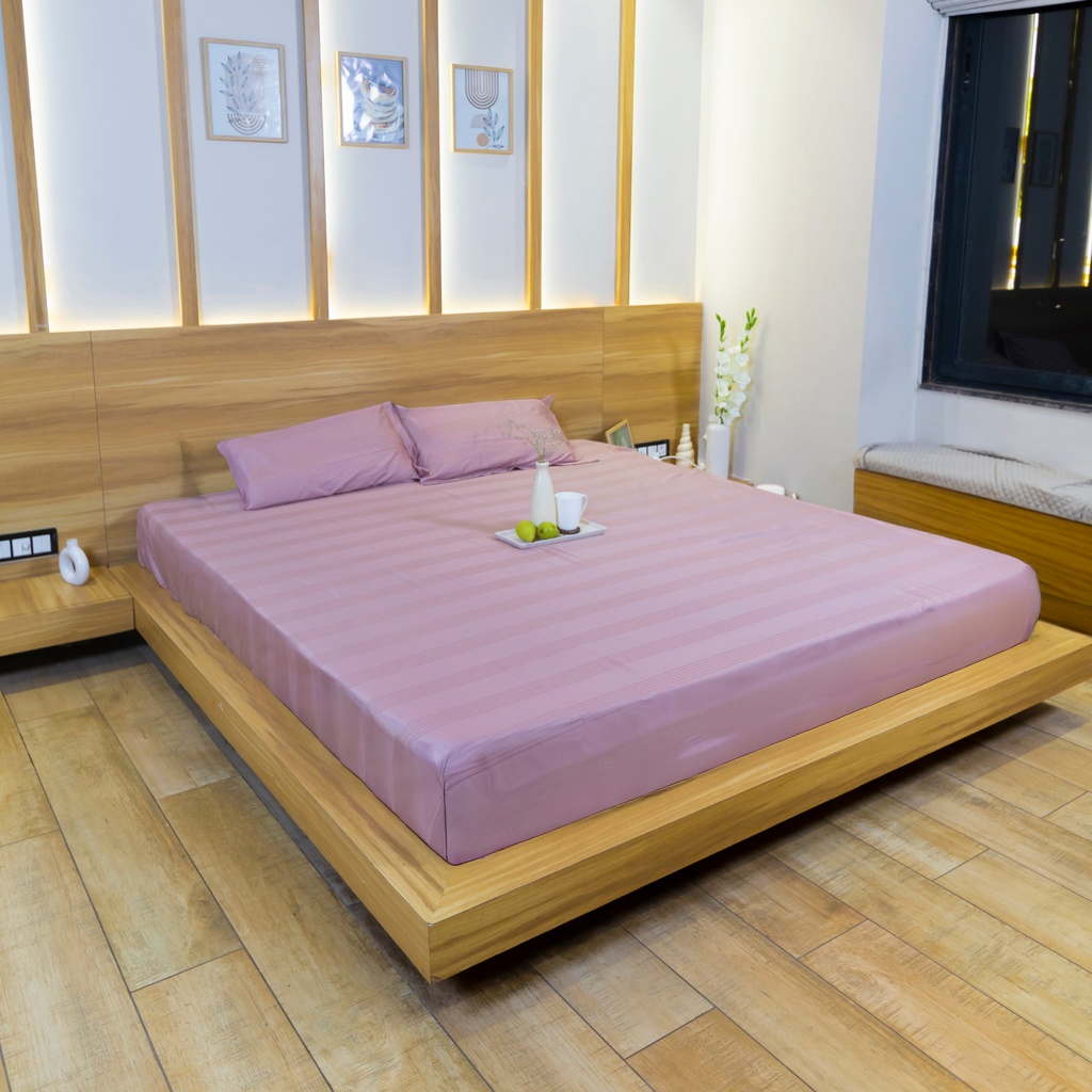 Jacquard Luxe Lines – Blush Bloom 400 TC