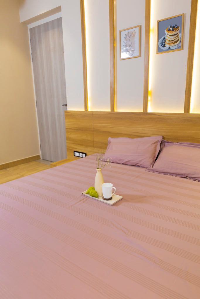 Jacquard Luxe Lines – Blush Bloom 400 TC