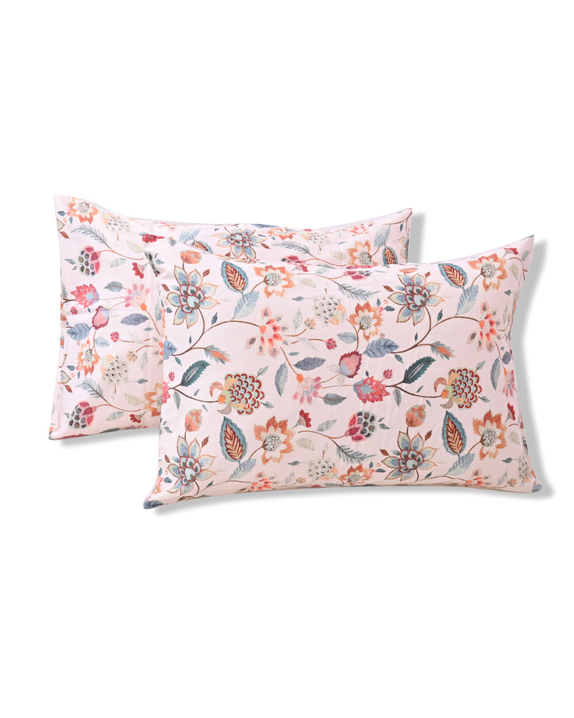 Reysha Digital Print Colour Premium Cotton Bedsheet - Persian Garden ( Thread Count 400 )