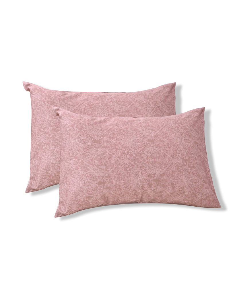 Reysha Digital Print Colour Premium Cotton Bedsheet - Paisley Rose ( Thread Count 400 )