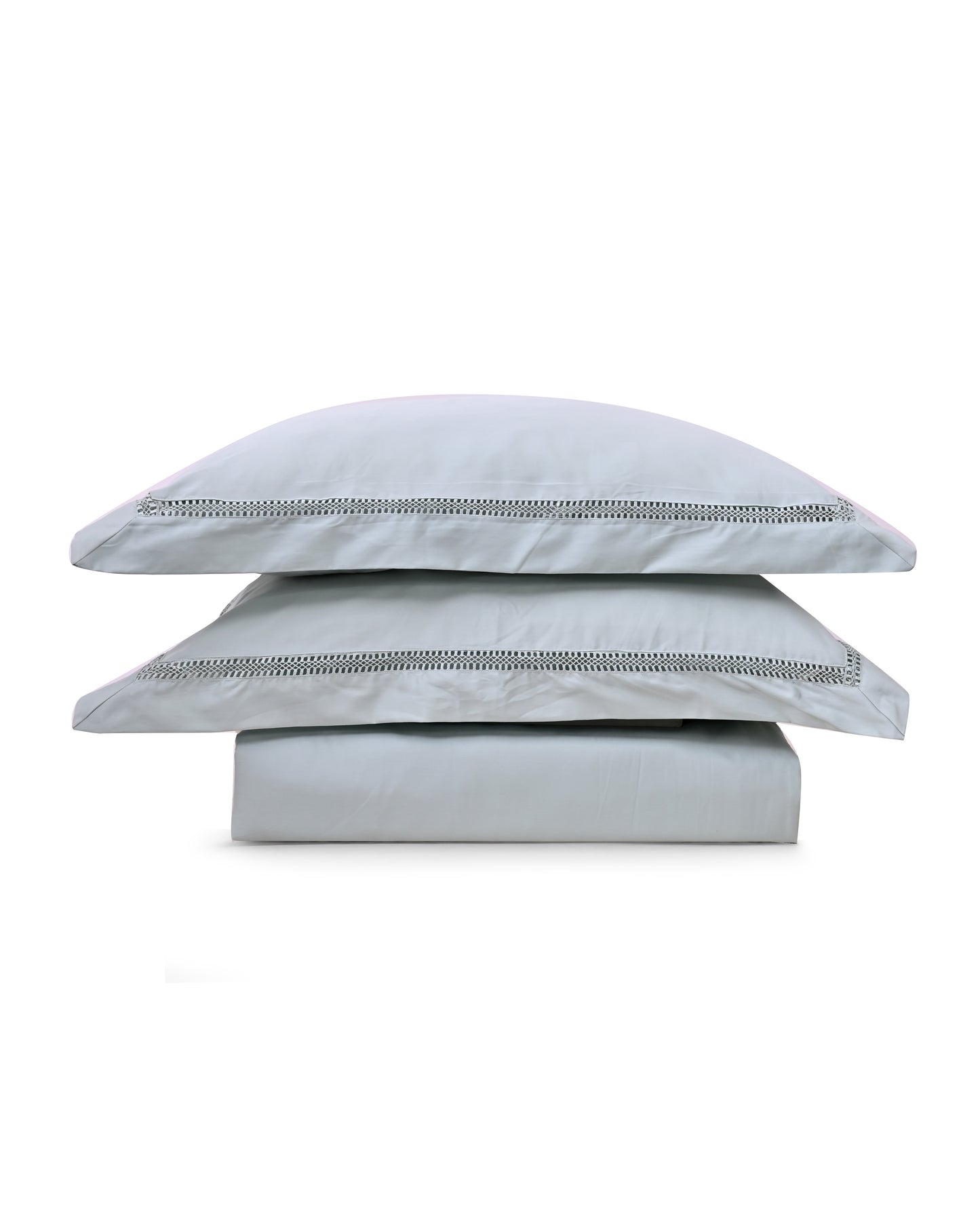 Reysha Solid Colour Premium Cotton Bedsheet - Green Petals ( Thread Count 300 )