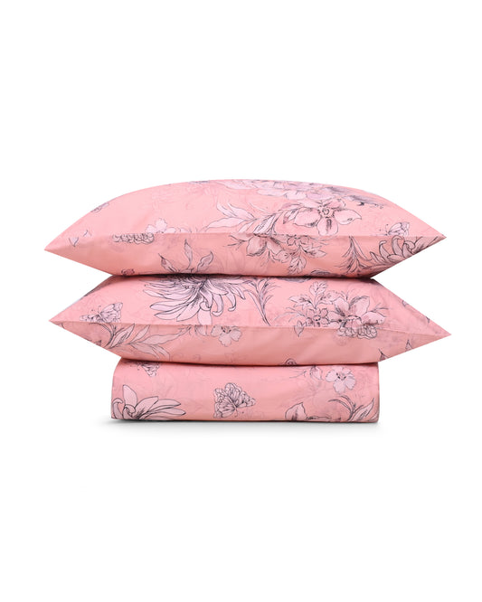 Reysha Digital Print Colour Premium Cotton Bedsheet - Fleurs De Paris ( Thread Count 400 )