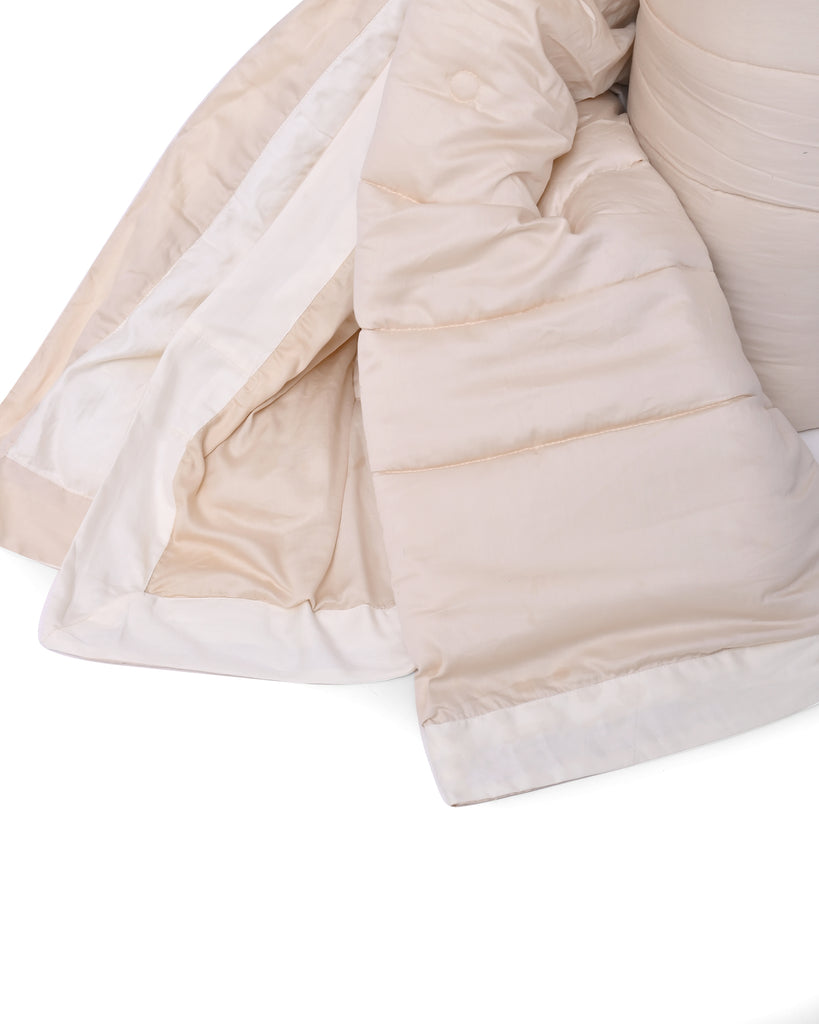 Reysha Comforter Premium Cotton - Beige & Cloud ( Thread Count 320 )
