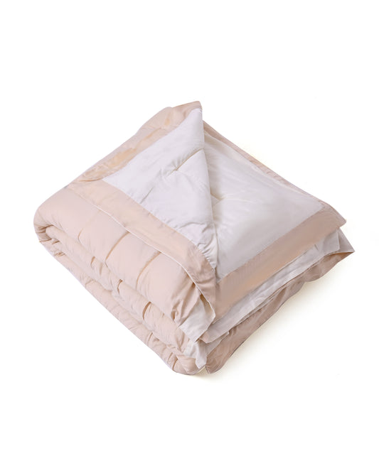 Reysha Comforter Premium Cotton - Beige & Cloud ( Thread Count 320 )