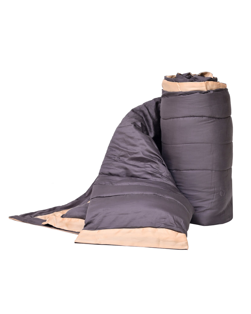 Reysha Comforter Premium Cotton - Cocoa & Beige ( Thread Count 320 )