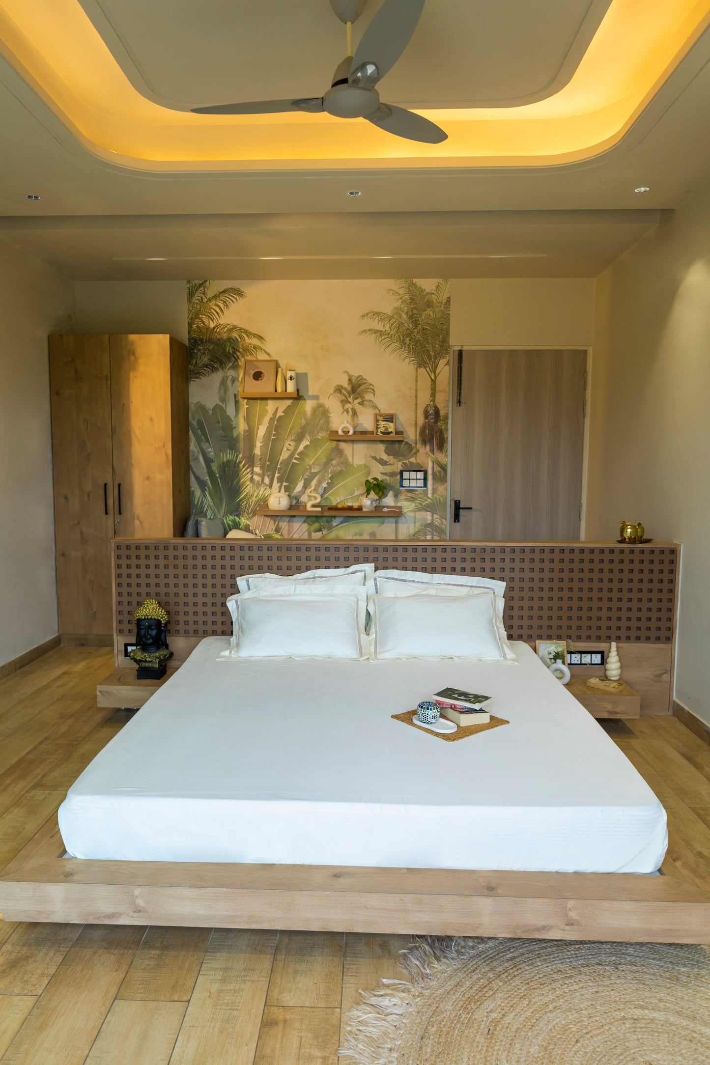 Jacquard Checkmate- Ivory 400 TC