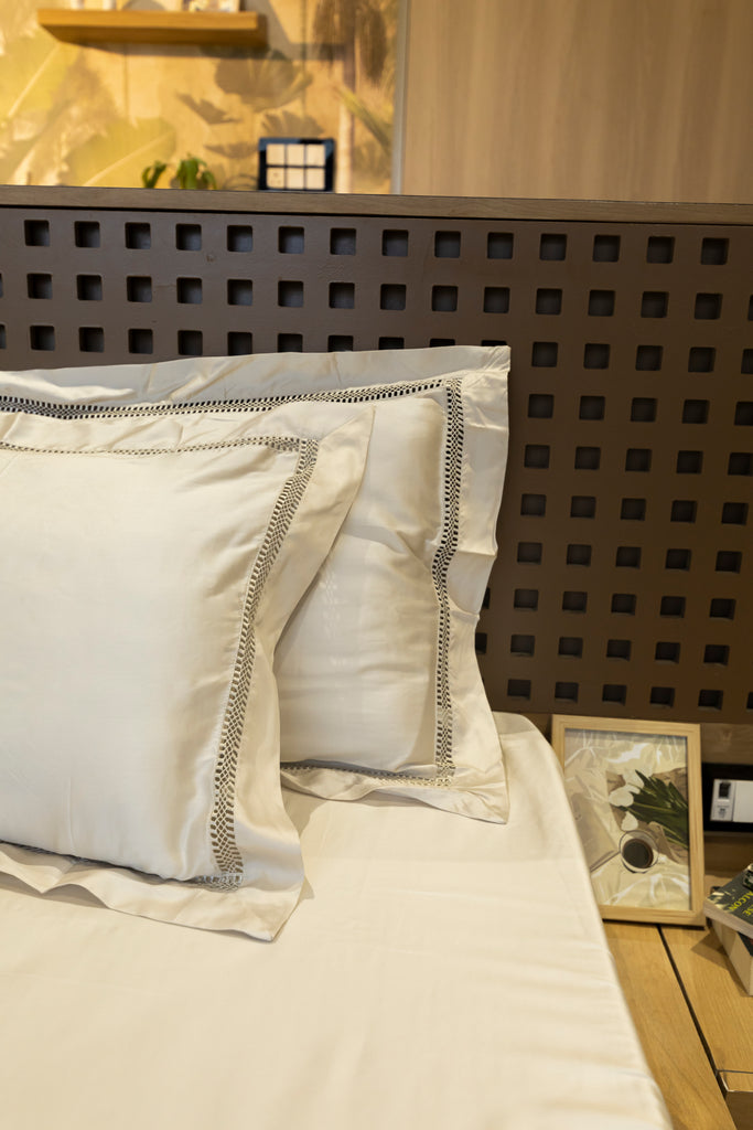 Reysha Solid Colour Premium Cotton Bedsheet - Sand ( Thread Count 300 )