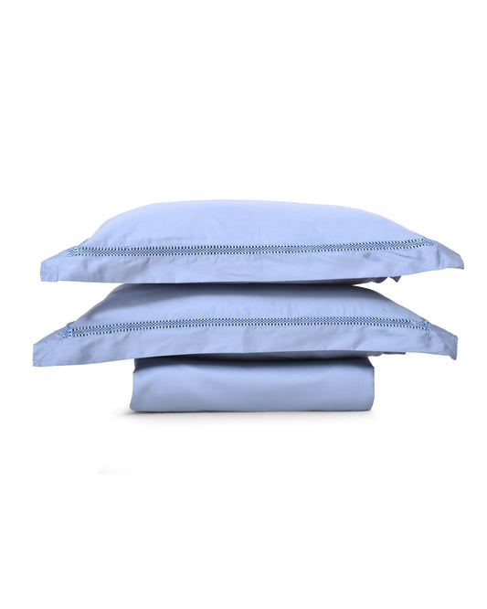 Reysha Solid Colour Premium Cotton Bedsheet - Midnight Blue ( Thread Count 300 )